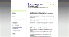 Desktop Screenshot of lamprechtmetallbau.de