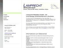 Tablet Screenshot of lamprechtmetallbau.de